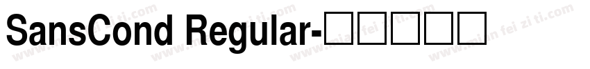 SansCond Regular字体转换